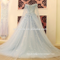 Sweetheart Brautkleider Lace Appliqued Big Long Zug Luxus Brautkleider